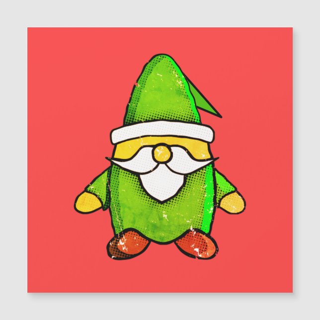 Distress Vintage Newsprint Grönt Gnome (Framsida)