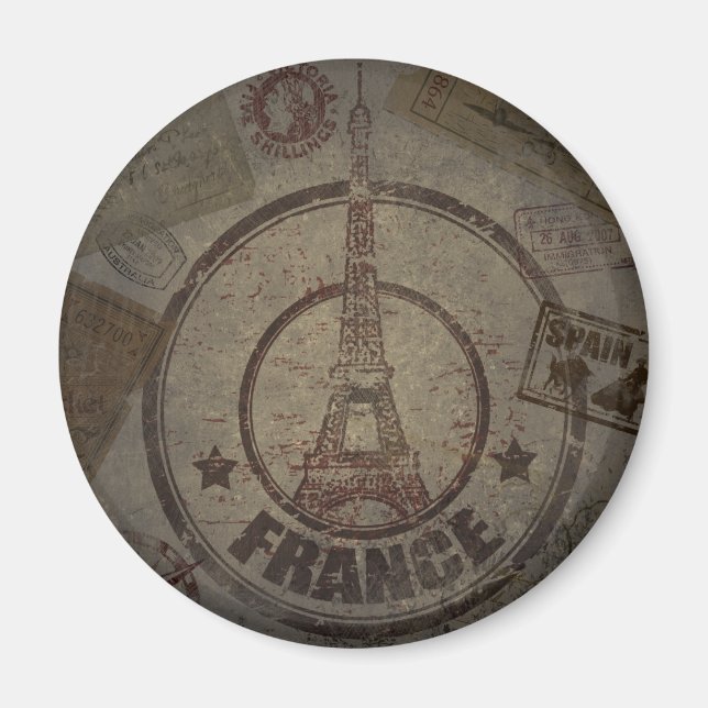 Distress Vintage resor Magnet (Framsidan)