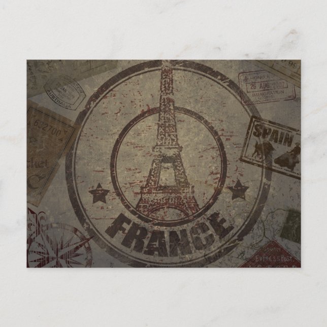 Distress Vintage resor Vykort (Framsida)