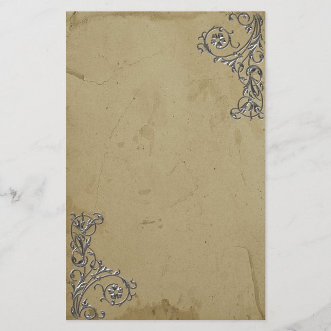 Distress Vintage Silver Brevpapper (Framsida)