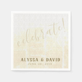 Distress White Triangles Celebrate Napkin Pappersservett