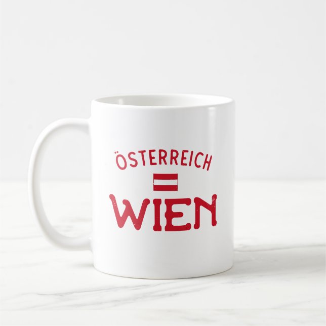Distress Wien Osterreich (Wien Österrike) Kaffemugg (Vänster)