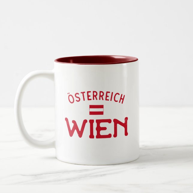 Distress Wien Osterreich (Wien Österrike) Två-Tonad Mugg (Vänster)