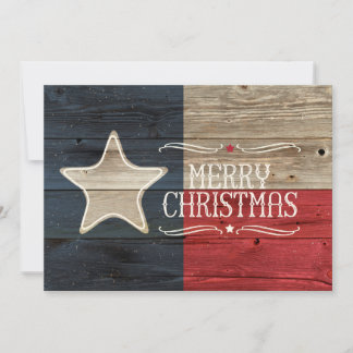 Distress Wood Texas Flagga-julkort Julkort