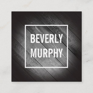 Distress Wood with Embellution and Vignette Fyrkantigt Visitkort