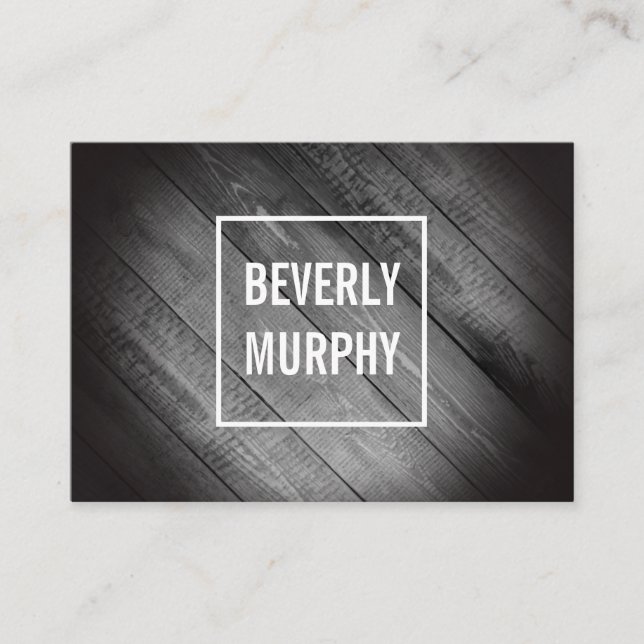 Distress Wood with Embellution and Vignette Visitkort (Framsida)