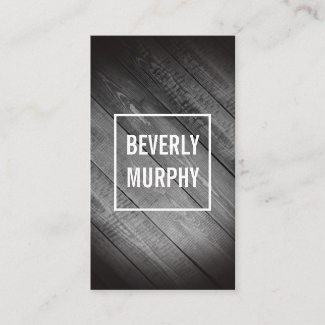 Distress Wood with Embellution and Vignette Visitkort (Framsida)