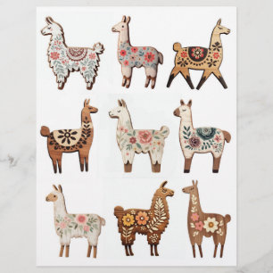 Distress Wooden Llama Embellishations