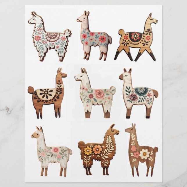 Distress Wooden Llama Embellishations (Framsida)