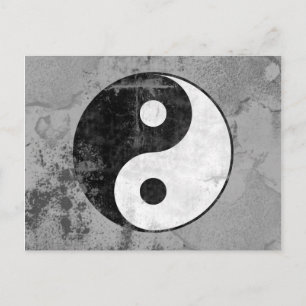 Distress Yin Yang Symbol-vykort Vykort