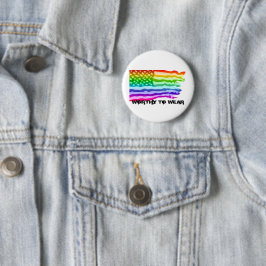 Distressad amerikansk Flagga Rainbow - värd för Bä Knapp