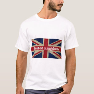 Distressad brittisk Flagga Tee Shirt