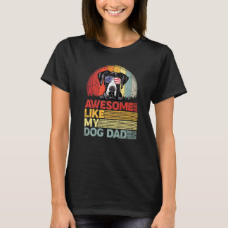 Distressad Dane Fantastisk som min Hund Pappa T Shirt