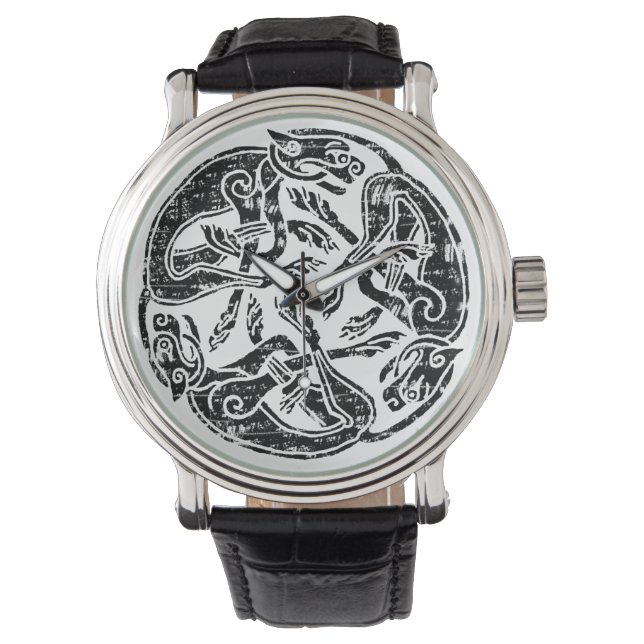 Distressad keltisk cirkel armbandsur (Framsida)