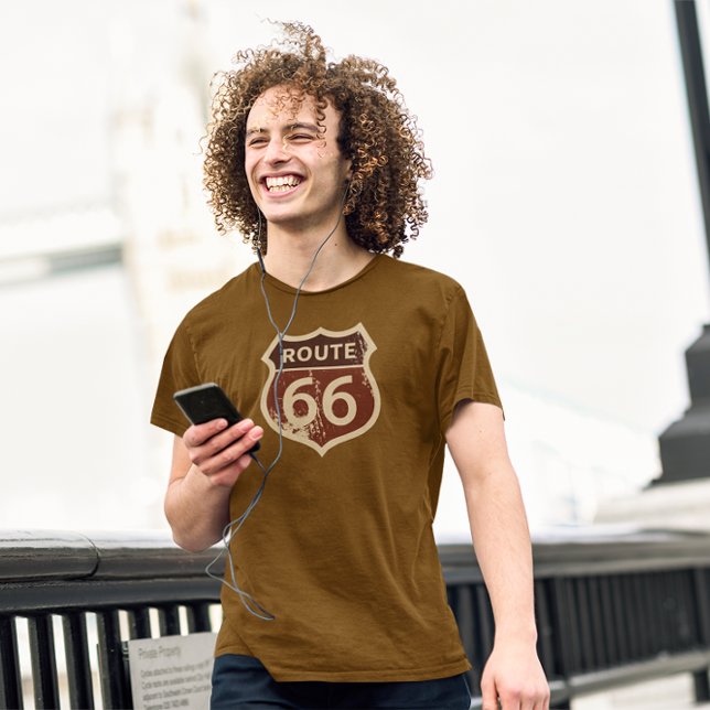 Distressad linje 66 | Retro | Vintage T-Shirt (Skapare uppladdad)