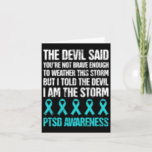 Distressad post-Traumatic Stressa Ptsd-medvetenhet Kort