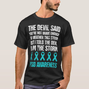 Distressad post-Traumatic Stressa Ptsd-medvetenhet T Shirt