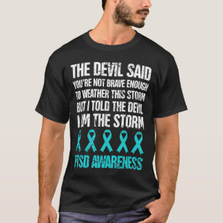 Distressad post-Traumatic Stressa Ptsd-medvetenhet T Shirt