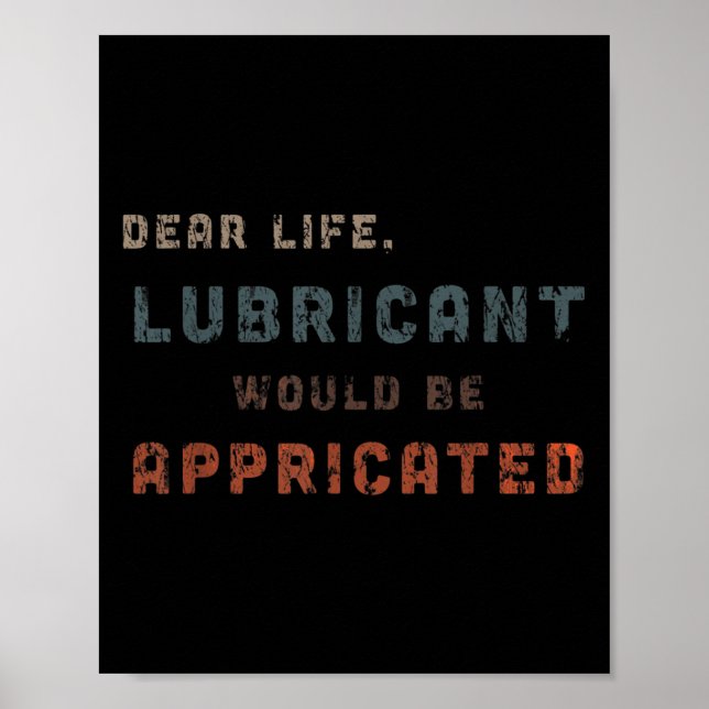 Distressad Vintage Bästa livsmörjmedel är AP Poster (Framsidan)