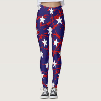 Distressade Flagga Leggings