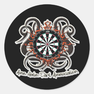 Distressade runda fästpunkter - Anpassade Runt Klistermärke