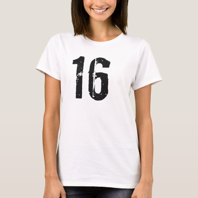 DISTRESSED #16 BIRTHDAY Tees Tröja (Framsida)