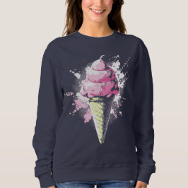 Distressed Abstract Pink Ice Cream Splatter T Shirt