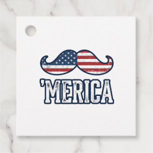 Distressed America Moustache Patriotisk Vektor Des Gåvor Etiketter
