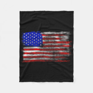 Distressed amerikansk flagga - United States Usa T Fleecefilt