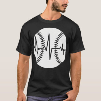 Distressed Baseball Hjärtfrekvens Sport Kläder T Shirt