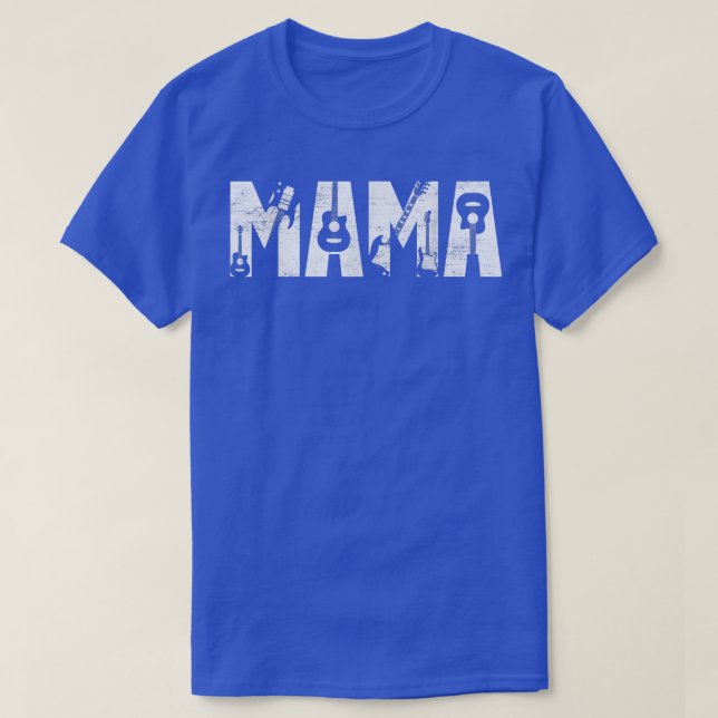 Distressed Best Mama Ever Guitar Lover Guitarist T Shirt (Design framsida)
