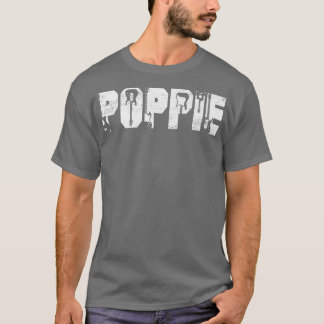 Distressed Best Poppie Ever Guitar Lover Guitarist T Shirt