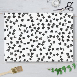 Distressed Black Cross Tissue Paper