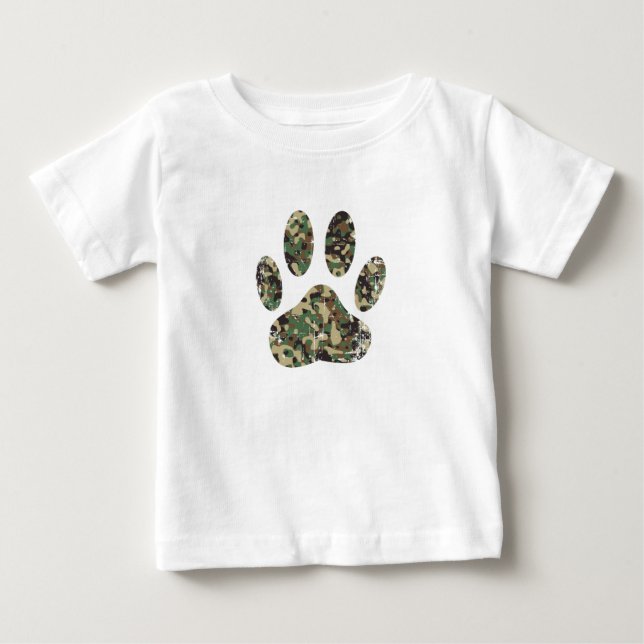 Distressed Camo Hundfotsavtryck Tröja (Framsida)