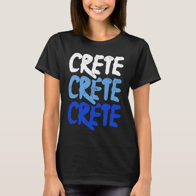 Distressed Crete Greece  Greek Island Crete T Shirt (Framsida)