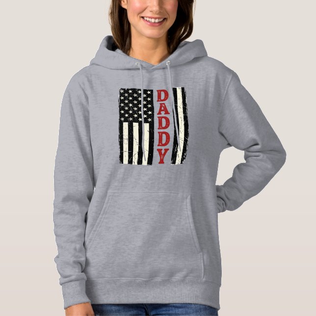 Distressed Daddy Amerikansk Flagga Tröja Design_1 (Framsida)