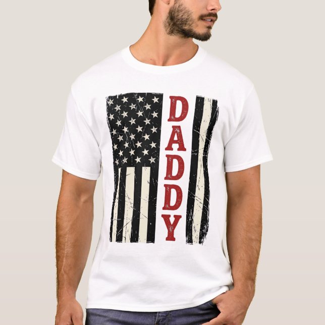 Distressed Daddy Amerikansk Flagga Tröja Design_1 (Framsida)