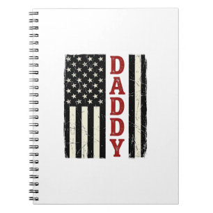 Distressed Daddy Amerikansk Flagga Tröja Design_1 Anteckningsbok