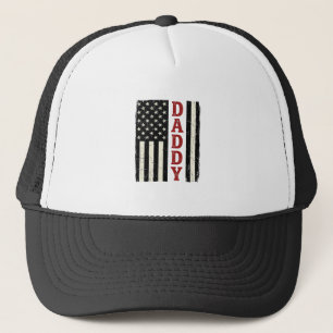 Distressed Daddy Amerikansk Flagga Tröja Design_1 Keps
