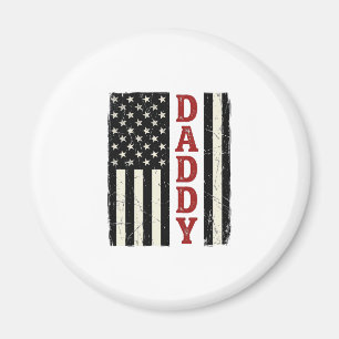 Distressed Daddy Amerikansk Flagga Tröja Design_1 Magnet