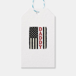 Distressed Daddy Amerikansk Flagga Tröja Design_1 Presentetikett