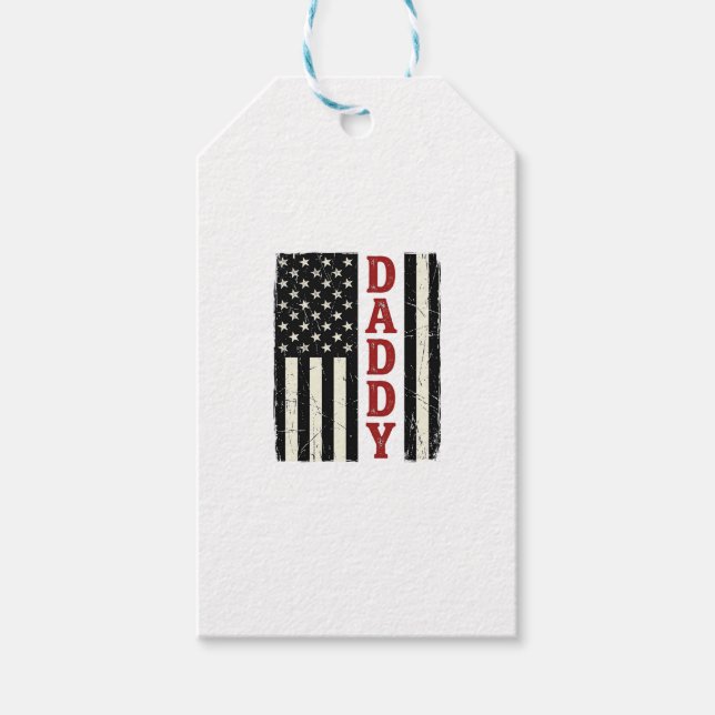 Distressed Daddy Amerikansk Flagga Tröja Design_1 Presentetikett (Framsidan)