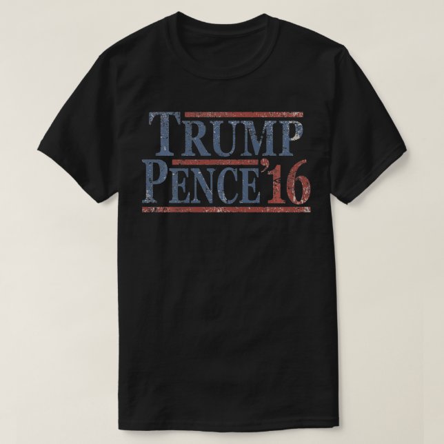 Distressed Donald Trump Mike Pence 2016 Pullover  T Shirt (Design framsida)