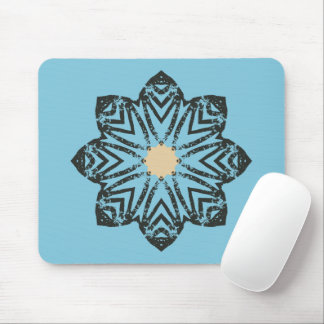 Distressed geometrisk blomstermedaljong musmatta