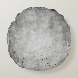 Distressed Grunge Grå Textur Rund Kudde