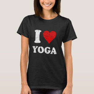 Distressed Grunge Utsliten Stil Jag älskar Yoga T Shirt