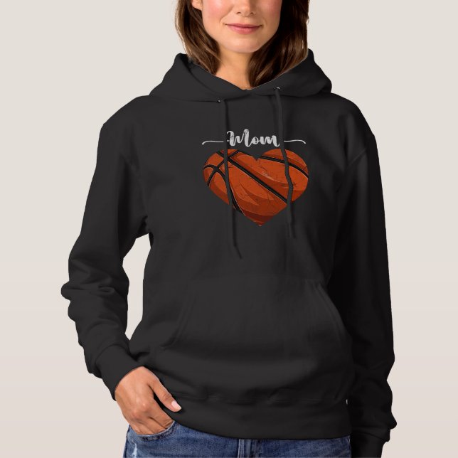 Distressed Heart Basketball Mom Heart Cute Mother  T Shirt (Framsida)
