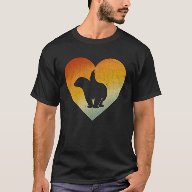 Distressed Heart Retro Style Men Women Honey Badge T Shirt (Framsida)