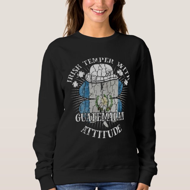 Distressed Irish Guatemalan Attitude Patriotic Sha T Shirt (Framsida)