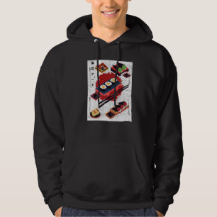 Distressed Japan Flag Sushi ris sushi Hoodie